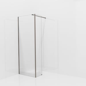 Balmani Modular douche à l'italienne avec paroi latérale fixe: 80 x 200 cm, Ribs, avec coating, Profil Brushed GunMetal