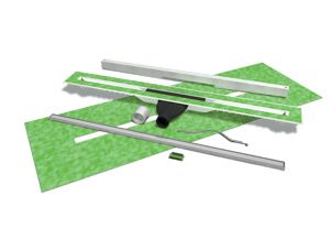 Mydrain Duschrinne: 70 cm, Inox gebürstet