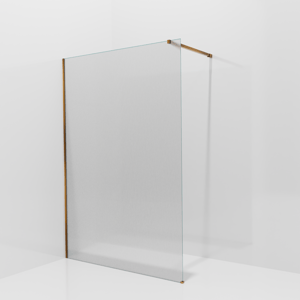 Balmani Modular inloopdouche: 140 x 200 cm, Ribs met coating, Brushed Rosegold profielen