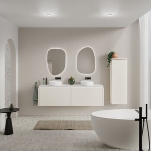 Balmani Eclips badkamermeubel met Eclips wastafelblad voor waskom(men)