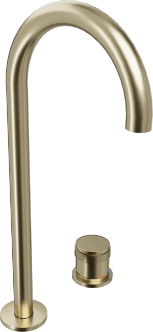 Blaufoss Pavilion Curve robinet de lavabo réhaussé Brushed Champagne Gold