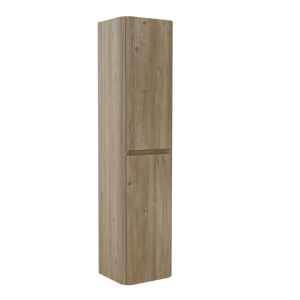 Storke Soft zwevende badkamerkast 40 x 35 x 170 cm ruwe eik vert. sym. Groef