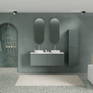 Balmani Sfera badkamermeubel met Stretto wastafelblad voor waskom(men)