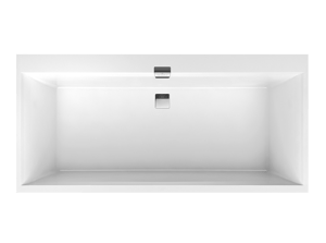 Villeroy & Boch Squaro Edge 12 tweepersoons inbouwbad 190 x 90 cm quaryl Glanzend Wit
