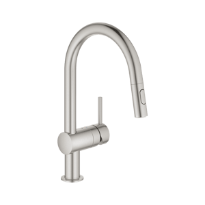 Grohe Minta C Küchenarmatur mit ausziehbarer Handbrause: Supersteel