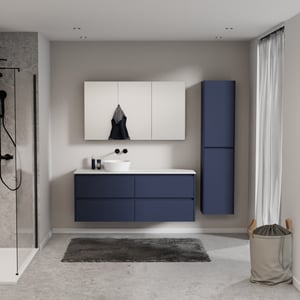 Storke Seda Badmöbel Set mit Tavola Waschtischplatte für Aufsatzwaschbecken