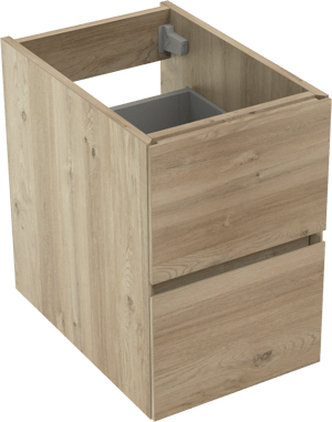 Storke Edge zwevende wastafelonderkast 35 x 52 cm ruwe eik 2 lades