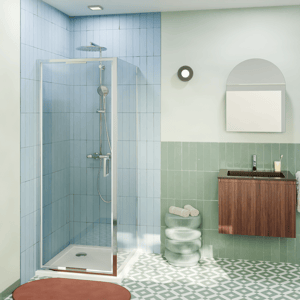 Luca Varess Vidor In douche en coin avec porte pivotante