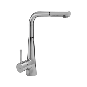 Blaufoss Conic keukenkraan met uittrekbare handdouche glanzend chroom