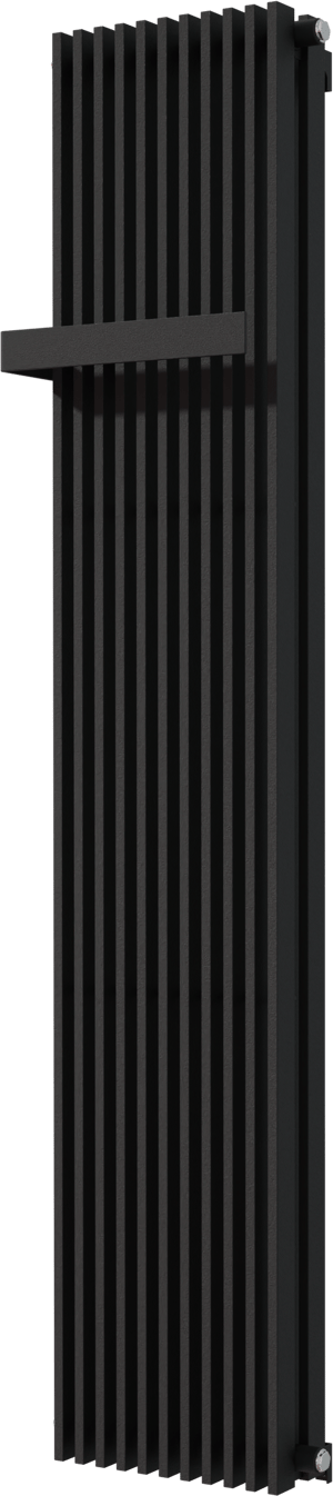 Vipera Corrason dubbele badkamerradiator 40 x 180 cm centrale verwarming mat zwart zij- en middenaansluiting 1994W