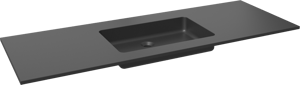 Storke Scuro Einzelwaschtisch, Quarz matt, 145 x 52 cm