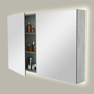 Storke Reflecta armoire de toilette lumineuse 120 x 75 cm béton gris foncé