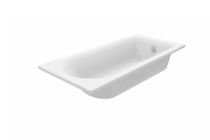 Luca Varess Rosala 1-Personen-Einbaubadewanne: 170 x 80 cm, Acryl, Weiß mat