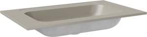 Balmani Tablo Strada Einzelwaschtisch Top Solid Seidengrau Matt 90 x 55 cm