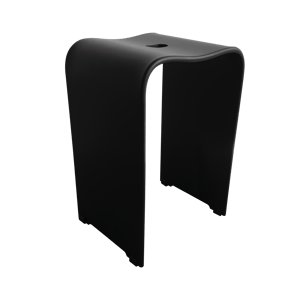 Luca Varess Coco Duschhocker, schwarz matt