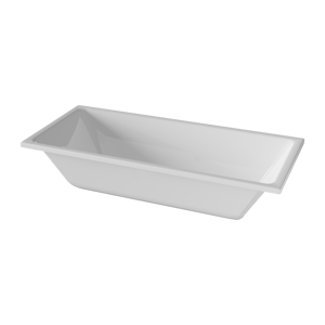Luca Varess Sandrina 2-Personen-Einbaubadewanne: 180 x 80 cm, Acryl, Weiß Glänzend