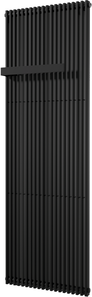 Vipera Corrason enkele badkamerradiator 60 x 180 cm centrale verwarming mat zwart zijaansluiting 1819W