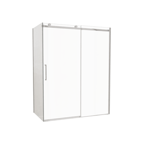 Luca Varess Boltano douchecabine met schuifdeur en vaste zijwand, 160 x 90 cm, helder glas, chroom profielen