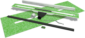 Mydrain Duschrinne: 70 cm, Schwarz Matt