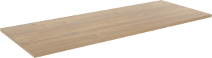 Linie Lado Einzel- oder Doppelwaschtischplatte, Melamin Eiche Natur, 120 x 46 cm