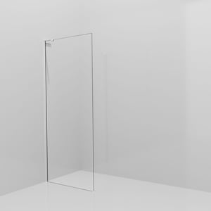 Balmani Modular inloopdouche: 90 x 200 cm, Extra helder glas met coating, Glanzend chroom profielen met L-Shape