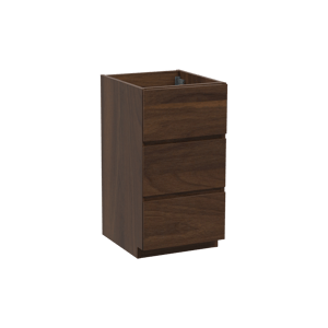 Storke Edge meuble sous-vasque a poser 45 x 52 cm noyer 3 tiroirs