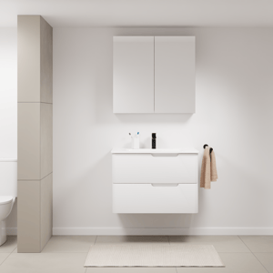 Linie Curvo Badmöbel Set mit Baro Curvo Waschtisch