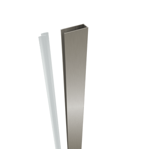 Balmani Modular muurprofiel voor glas op maat 4 x 260 cm Brushed CoolMetal