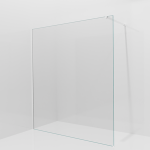 Balmani Modular inloopdouche: 180 x 200 cm, Helder glas met coating, Mat witte profielen