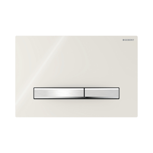 Sigma50 plaque de déclenchement carrée, gris sable brillant/Brushed Chrome pour Sigma UP320 ou UP720 bâti-support