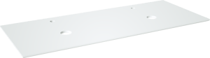 Balmani Facetta dubbel wastafelblad matte Solid Surface 135 x 55 cm