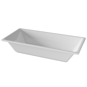 Luca Varess Sandrina 2-Personen-Einbaubadewanne: 190 x 90 cm, Acryl, Weiß Glänzend