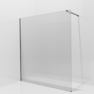 Balmani Modular inloopdouche: 180 x 200 cm, Ribs met coating, Brushed GunMetal profielen