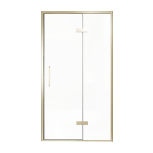 Balmani Senses Design douche draaideur rechts 120 cm x 210 cm Helder glas, Brushed Champagne Gold profielen