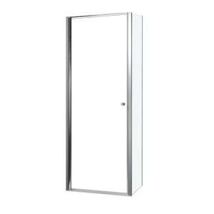 Luca Varess Kuresa douchecabine met draaideur met vaste zijwand 80 x 80 x 200 cm helder glas en mat zwarte profielen