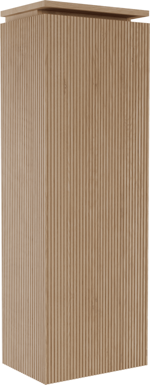 Balmani Eclips Ribs zwevende kolomkast links natuur eiken 44 x 32 x 130 cm vert. sym. groef