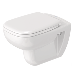 Duravit D-Code wc suspendu blanc brillant sans bride avec abattant de wc softclose