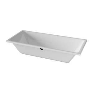 Luca Varess Sandrina 2-Personen-Einbaubadewanne: 180 x 80 cm, Acryl, Weiß Glänzend