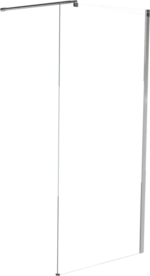 Linie Walk-In douche à l'italienne 140 x 200 cm verre transparent profil chrome brillant