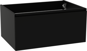 Storke Edge meuble sous-lavabo suspendu 75 x 52 cm noir mat 1 tiroir