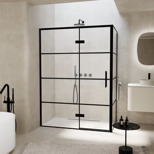 Balmani Senses Design douche d'angle avec porte pivotante