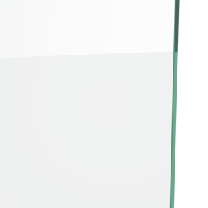 Linie Duschwand Glas: Klarglas mit mattiertem Streifen, 33 x 200 cm