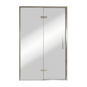 Balmani Senses Design douche draaideur links 140 cm x 210 cm Reflex spiegelglas, Chroom profielen