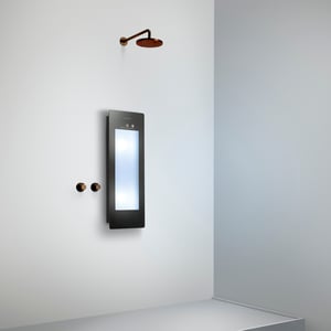 Sunshower Plus S en saillie en noir avec lumière infrarouge et UV