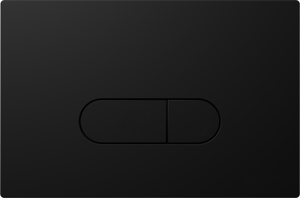 Riana plaque de déclenchement Noir Mat pour Geberit Duofix UP100 bâti-support