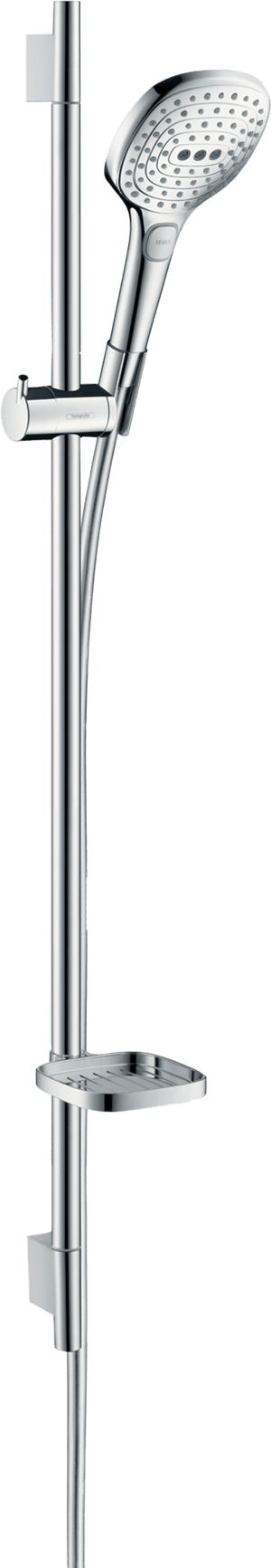Hansgrohe Raindance Select E120 douchestang met douchekop 12cm 3 straalsoorten glanzend chroom