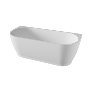 Linie Paulo halfvrijstaand bad 170 x 75 cm acryl mat wit