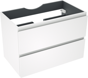 Linie Lado zwevende wastafelonderkast 80 x 46 cm mat wit 2 lades