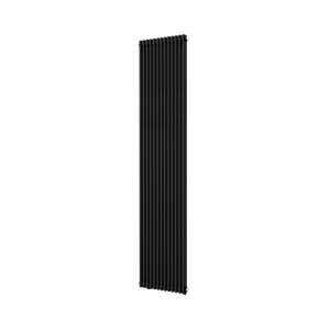 Vipera Corrason enkele badkamerradiator 40 x 180 cm centrale verwarming mat zwart zijaansluiting 1.212W