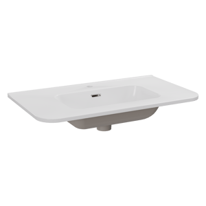 Storke Kera Soft plan simple porcelaine Blanc Brillant 80 x 46 cm